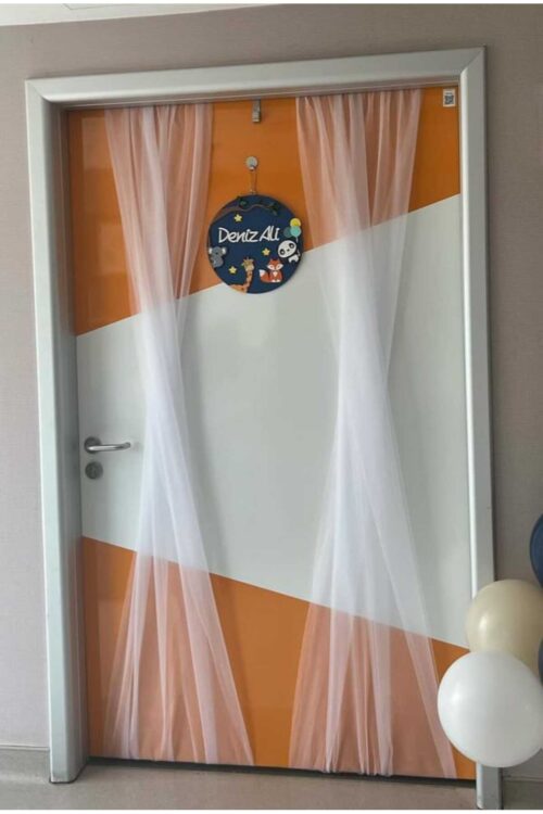 Hastane Odası Kapı Süsleme Lastikli Kapı Tülü (SADECE 2 adet TÜL)
