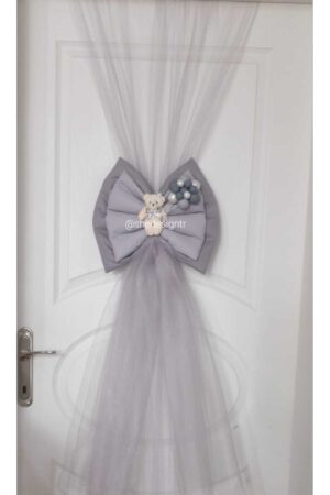 KAPI SÜSLEME TÜLÜ 5 METRE (SADECE TÜL) GRİ / ORGANİZASYON METRELİK TÜL