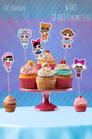 Lol Bebek Temalı 12’li Cupcake Süsü