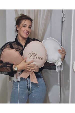 NAKIŞ İSİM İŞLEMELİ 3 ADET 25x35 BÜYÜK BOY BALON YASTIK