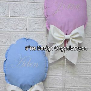 NAKIŞ İSİM İŞLEMELİ 25x35 BÜYÜK BOY BALON YASTIK