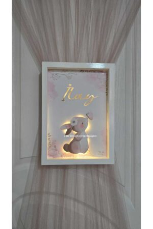 30x40 BÜYÜK AHŞAP OBJELİ KAPI SÜSÜ / BEBEK İSMİNE ÖZEL HASTANE DOĞUM ODASI KAPI SÜSÜ