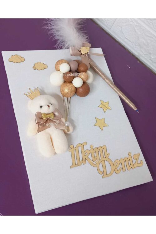 Erkek Bebek İsmine Özel Hazırlanan Anı Hatıra Defteri