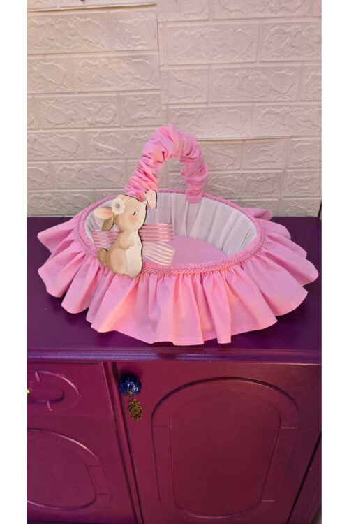 Yenidoğan Hediyelik Sunum Sepeti - Şeker Sepeti - Kırk Uçurma Sepeti 10