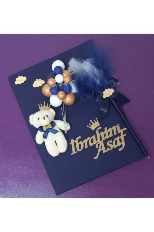 Erkek Bebek İsmine Özel Hazırlanan Anı Hatıra Defteri