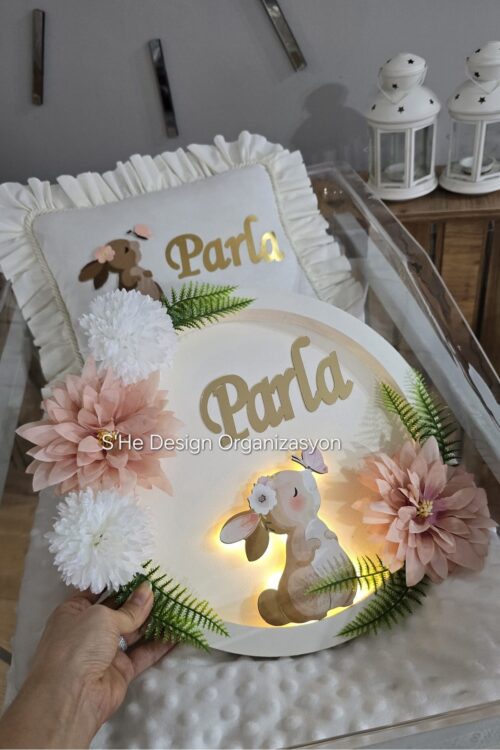 Kapı Süsü Laatikli Kapı Tülü ve Takı Yastığı Seti