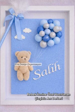 Erkek Bebek İsmine Özel Hazırlanan Anı Hatıra Defteri
