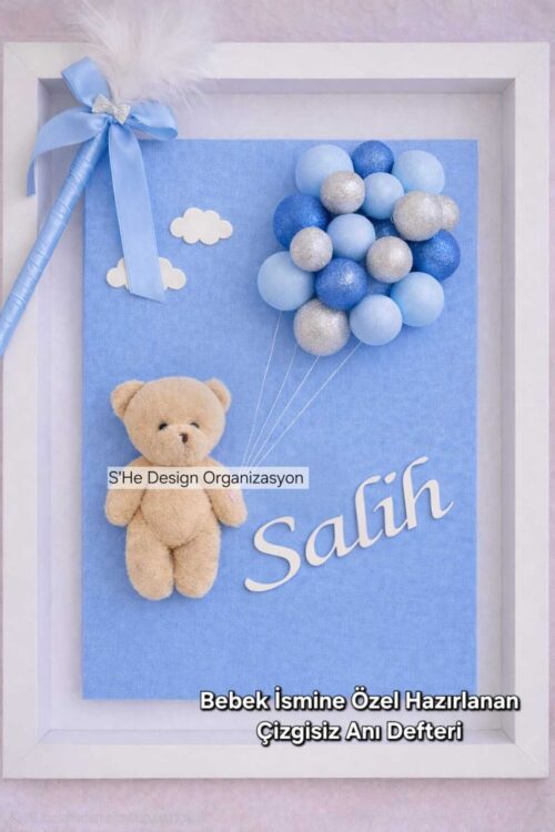 Erkek Bebek İsmine Özel Hazırlanan Anı Hatıra Defteri