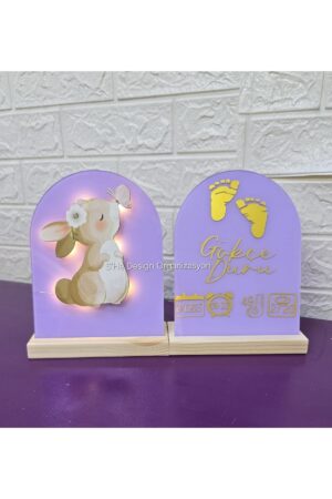 Bebek İsmine Özel Hazırlanan Işıklı Doğum Panosu