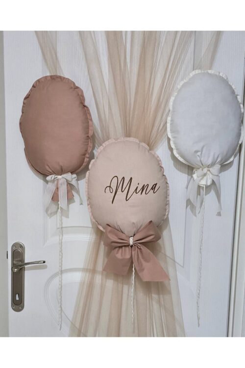 NAKIŞ İSİM İŞLEMELİ 3 ADET 25x35 BÜYÜK BOY BALON YASTIK