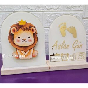 Bebek İsmine Özel Hazırlanan Işıklı Doğum Panosu