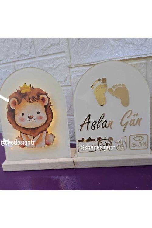 Bebek İsmine Özel Hazırlanan Işıklı Doğum Panosu