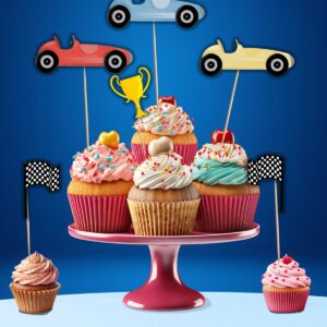 Retro Car Temalı 12’li Cupcake Ve Pasta Süsü