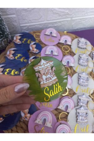 Hediyelik Figürlü İsme Özel Mıknatıslı Pleksi Magnet 15 Adet