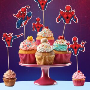 Örümcek Adam Temalı 12’li Cupcake Ve Pasta Süsü