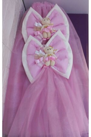 PEMBE  HASTANE KÜVÖZ ETEĞİ /BEŞİK SÜSLEME / BEBEK AYAK UCU FİYONK /ANNE AYAK UCU FİYONK SETİ