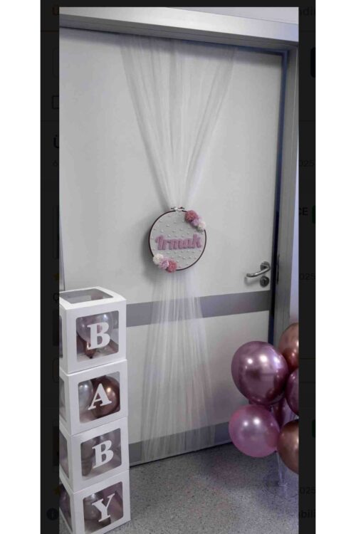 Hastane Odası Kapı Süsleme Lastikli Kapı Tülü / Organizasyon Lastikli Kapı Tülü