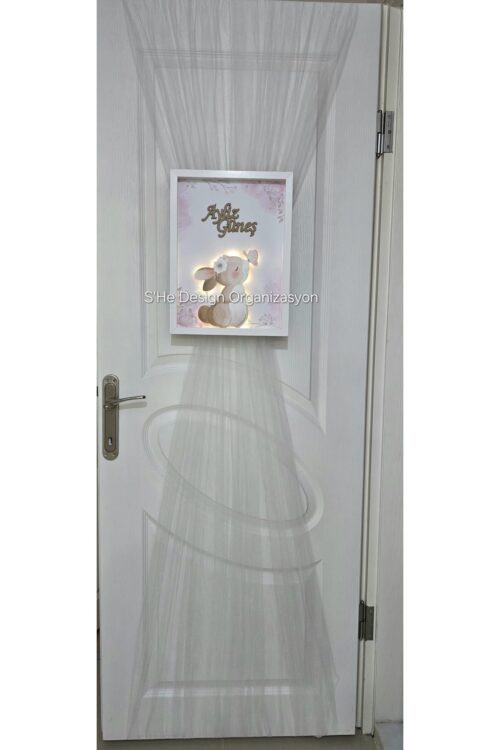 Hastane Odası Kapı Süsleme Lastikli Kapı Tülü / Organizasyon Lastikli Kapı Tülü