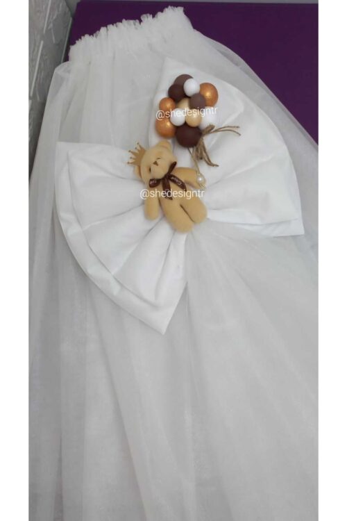 Küvöz Eteği Ve Ayak Ucu Fiyonk Seti /Kız Bebek Hastane Odası Süsleme /Beşik Süsleme