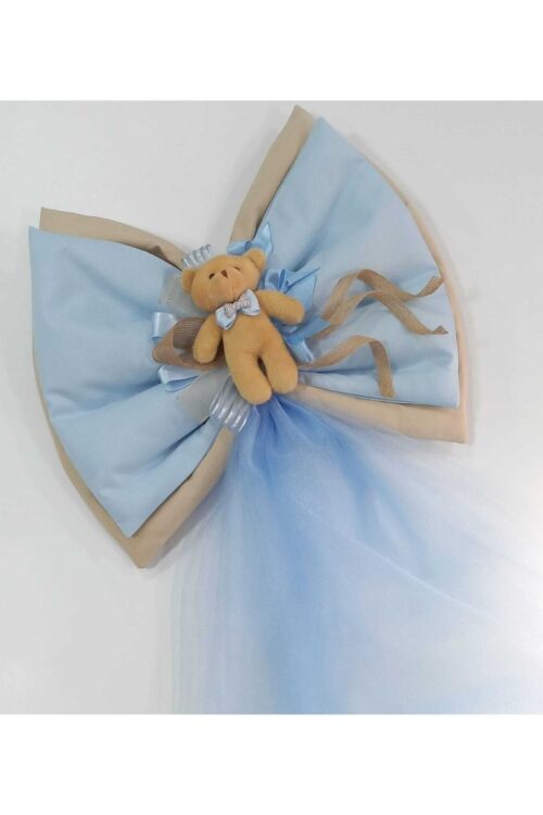 Yenidoğan Erkek Bebek Ve Hamile Fiyonk Seti Mavi/taba