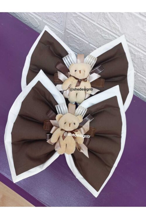 Yenidoğan Erkek Bebek Ve Hamile Fiyonk Seti Mavi/taba